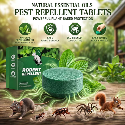 🔥 Letzter Tag 50% Rabatt🟢 – Nager-Abwehr Tabletten mit Pfefferminzöl – 10er Pack