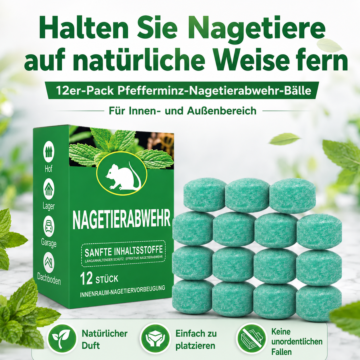 🔥Heute 50%sparen!🔥Beliebte Pfefferminz-Abwehr mit intensivem Duft – einfach und schnell anzuwenden.