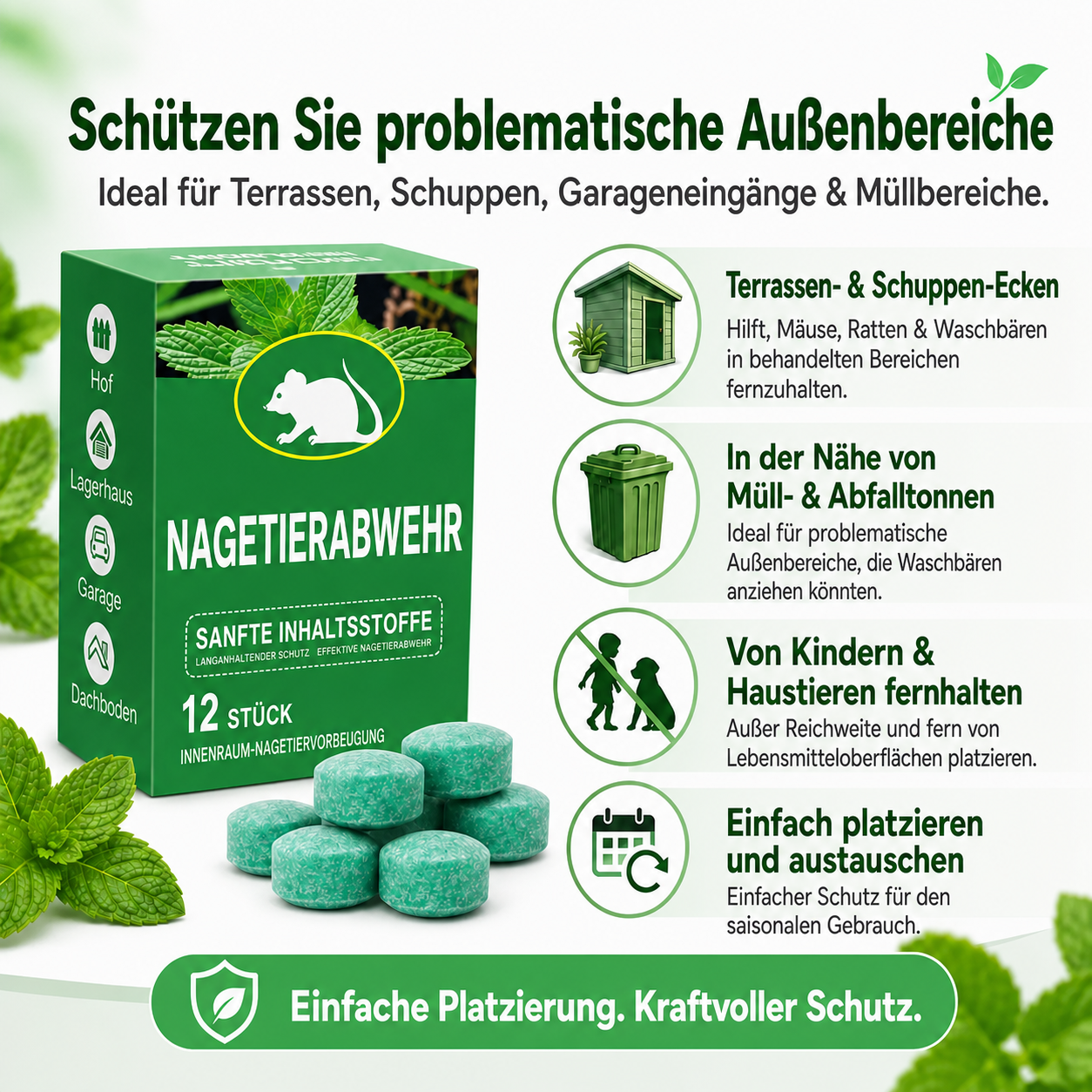 🔥Heute 50%sparen!🔥Beliebte Pfefferminz-Abwehr mit intensivem Duft – einfach und schnell anzuwenden.