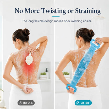 🛁Sommeraktion–nur für kurze Zeit 50% Rabatt💦 Doppelseitige Silikon-Rückenbürste mit Peeling-Effekt