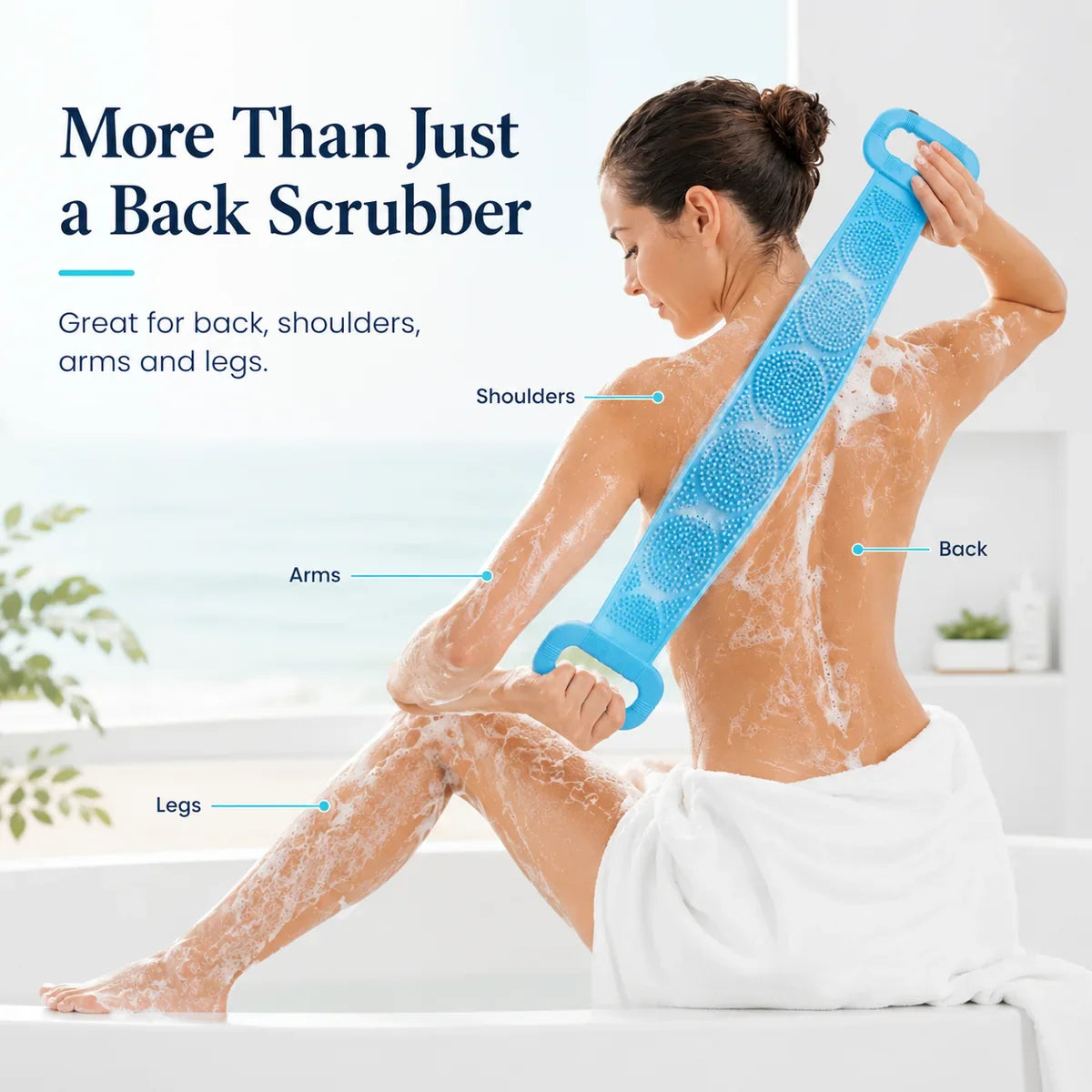 🛁Sommeraktion–nur für kurze Zeit 50% Rabatt💦 Doppelseitige Silikon-Rückenbürste mit Peeling-Effekt