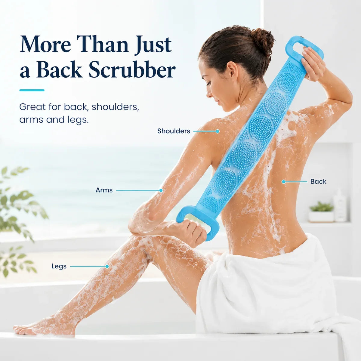 💦Summer Limited-Time 50% OFF 🛁Double-Sided Silicone Back Scrubber-Easily exfoliate dead skin