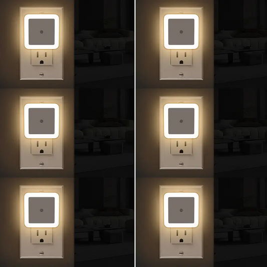 💡Last Day 70% OFF🔥Night Lights Plug into Wall 6-Pack