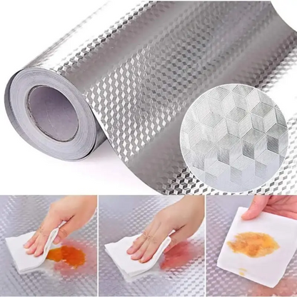 🔥 Hot Sale Promotion 49% OFF🎁Kitchen Wallpaper Oil Proof Sticker Aluminum Foil Backsplash Self