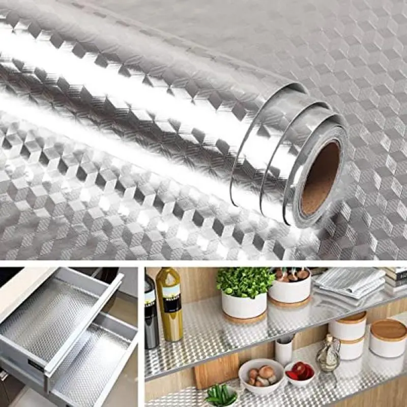 🔥 Hot Sale Promotion 49% OFF🎁Kitchen Wallpaper Oil Proof Sticker Aluminum Foil Backsplash Self