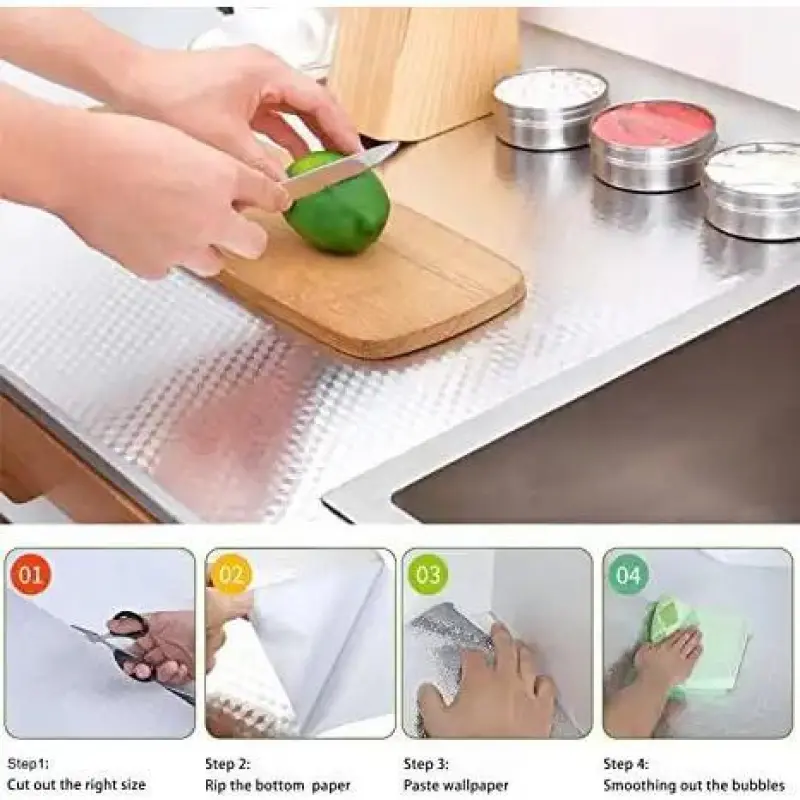 🔥 Hot Sale Promotion 49% OFF🎁Kitchen Wallpaper Oil Proof Sticker Aluminum Foil Backsplash Self