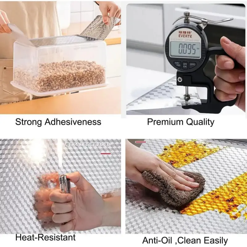 🔥 Hot Sale Promotion 49% OFF🎁Kitchen Wallpaper Oil Proof Sticker Aluminum Foil Backsplash Self