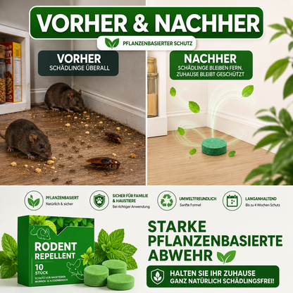 🔥 Letzter Tag 50% Rabatt🟢 – Nager-Abwehr Tabletten mit Pfefferminzöl – 10er Pack