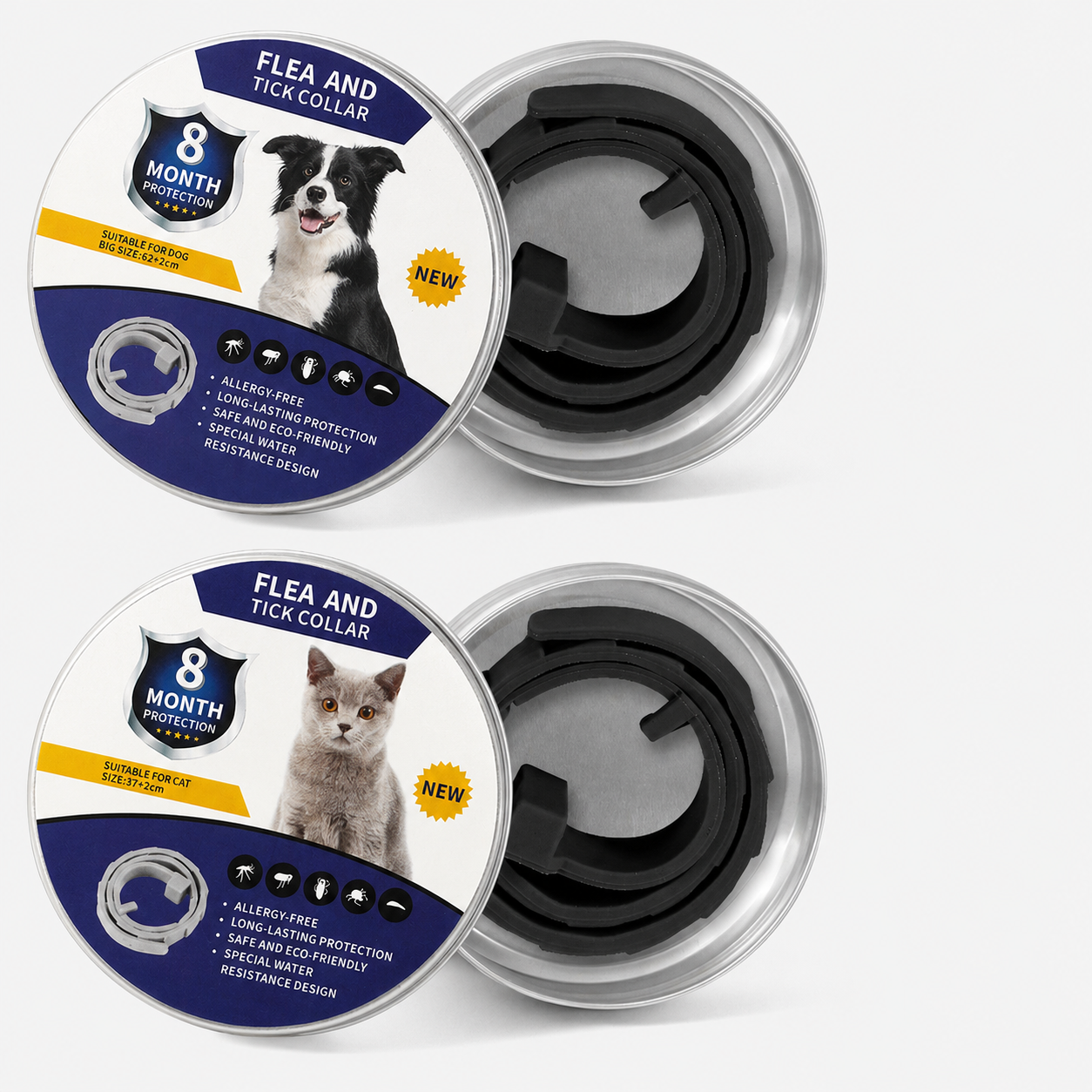 ✨Summer Limited-Time 50% OFF🔥 Adjustable Flea & Tick Collars for Dogs & Cats