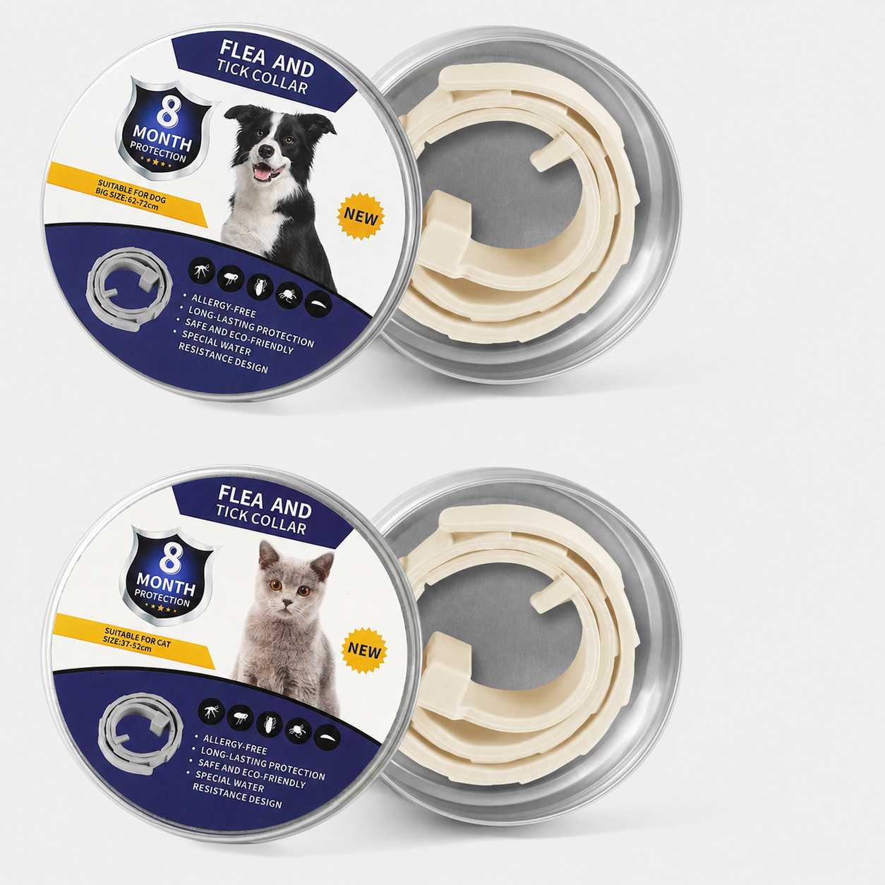 ✨Summer Limited-Time 50% OFF🔥 Adjustable Flea & Tick Collars for Dogs & Cats