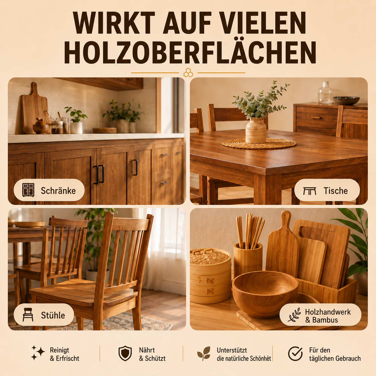 🐝Letzter Aktionstag:49%Rabatt🔥Bienenwachs-Pflegespray für Holz
