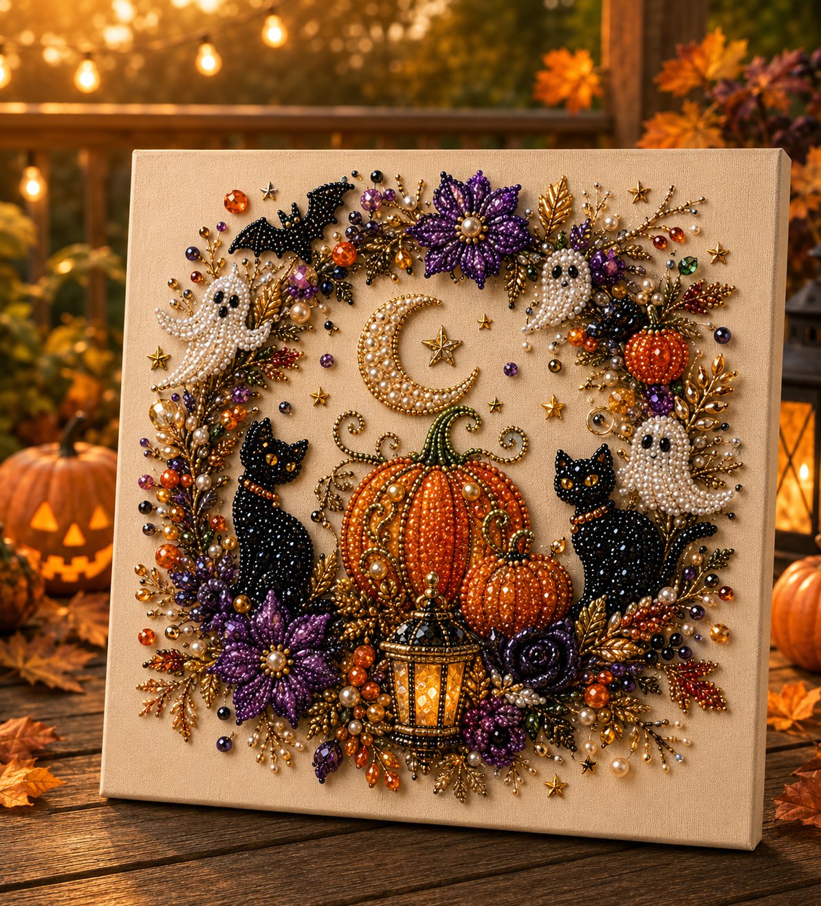 💥 Letzter Tag: 49 % Rabatt – 👻✨ Halloween-Perlenkunst-Bastelset – Verwandle kleine Perlen in gruselig-süße Magie