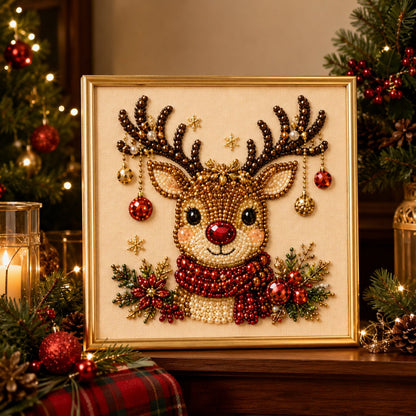 🧘Entspannend & Anfängerfreundlich - 🎨💎DIY-Weihnachts-Diamantmalerei-Set mit Rahmen
