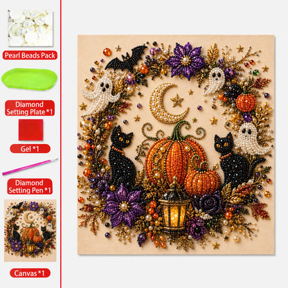 💥 Letzter Tag: 49 % Rabatt – 👻✨ Halloween-Perlenkunst-Bastelset – Verwandle kleine Perlen in gruselig-süße Magie