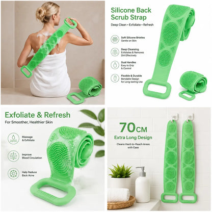 🛁Sommeraktion–nur für kurze Zeit 50% Rabatt💦 Doppelseitige Silikon-Rückenbürste mit Peeling-Effekt
