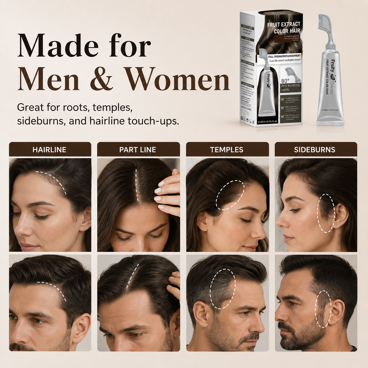 15-Minute Gray Root Touch-Up Comb🛒