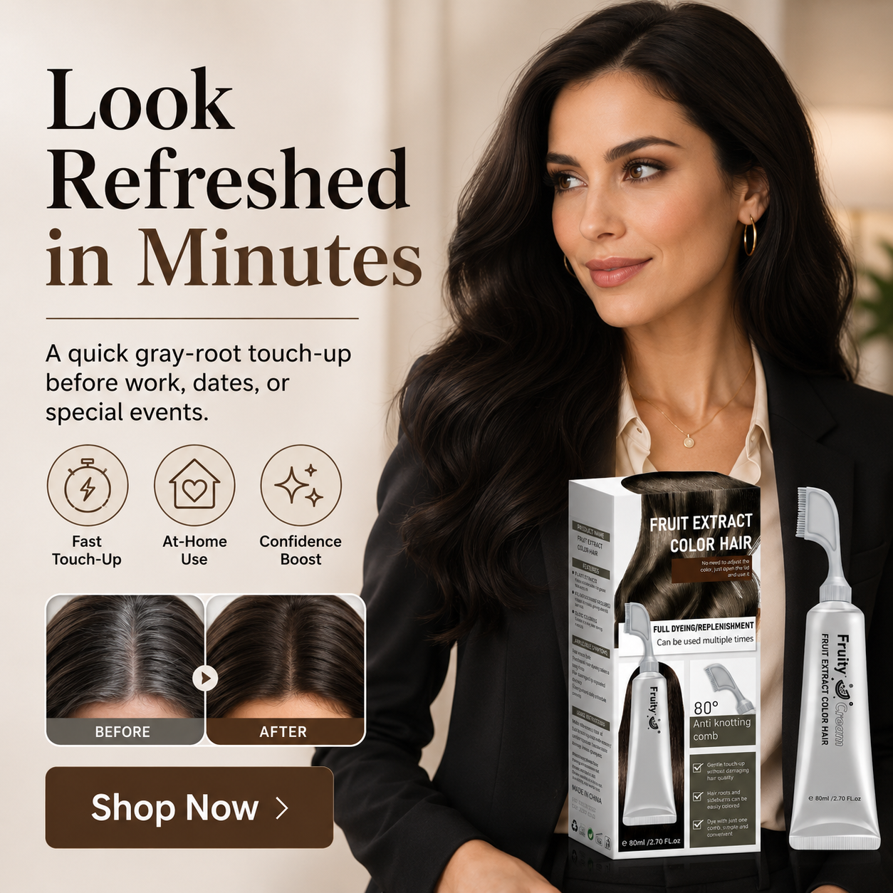 15-Minute Gray Root Touch-Up Comb🛒