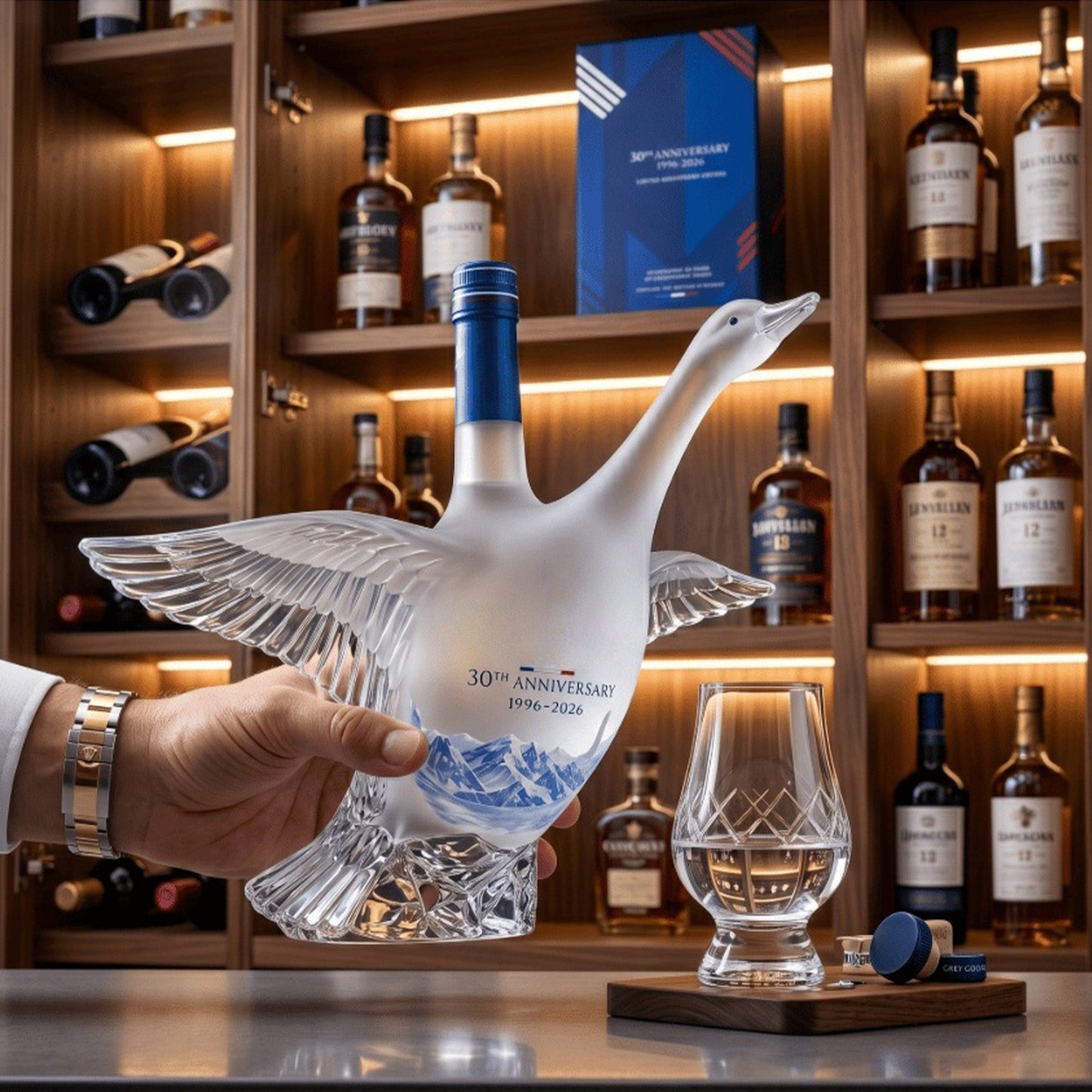 🪿50% OFF Father’s Day Gift 🎁Glass Craft Anniversary 3D Sculpted Vodka Bottle