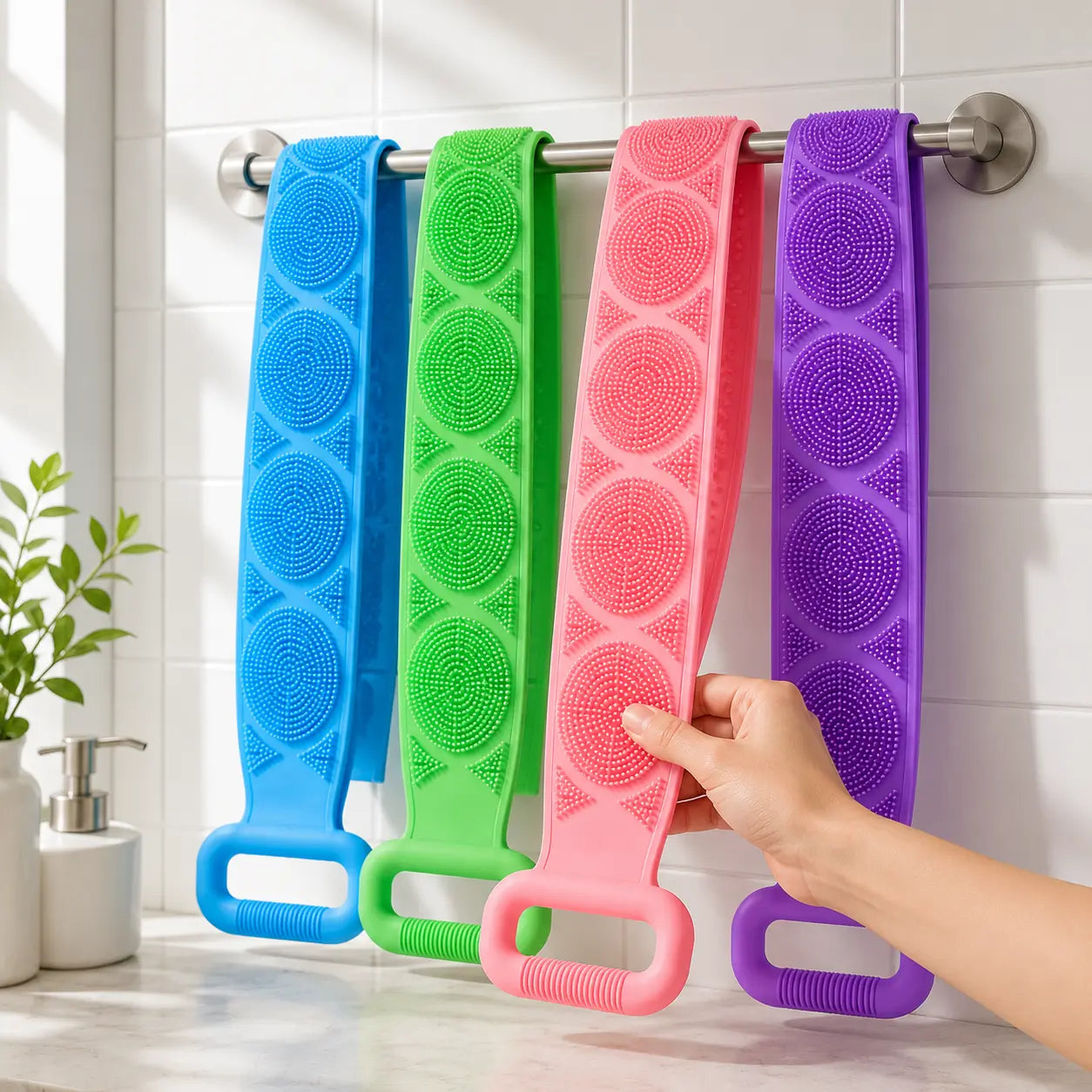 🛁Sommeraktion–nur für kurze Zeit 50% Rabatt💦 Doppelseitige Silikon-Rückenbürste mit Peeling-Effekt