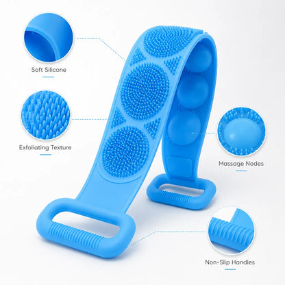 🛁Sommeraktion–nur für kurze Zeit 50% Rabatt💦 Doppelseitige Silikon-Rückenbürste mit Peeling-Effekt